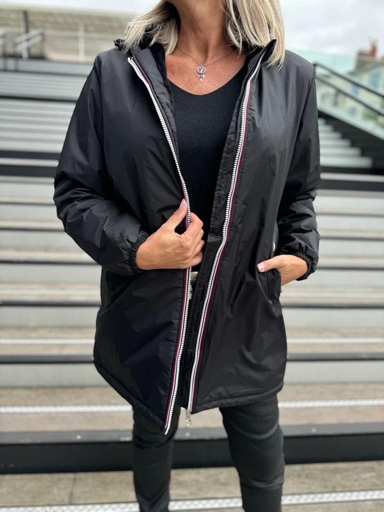 Veste fourrée Laura noir