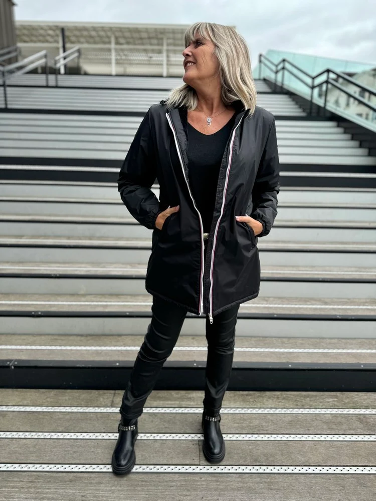 Veste fourrée Laura noir