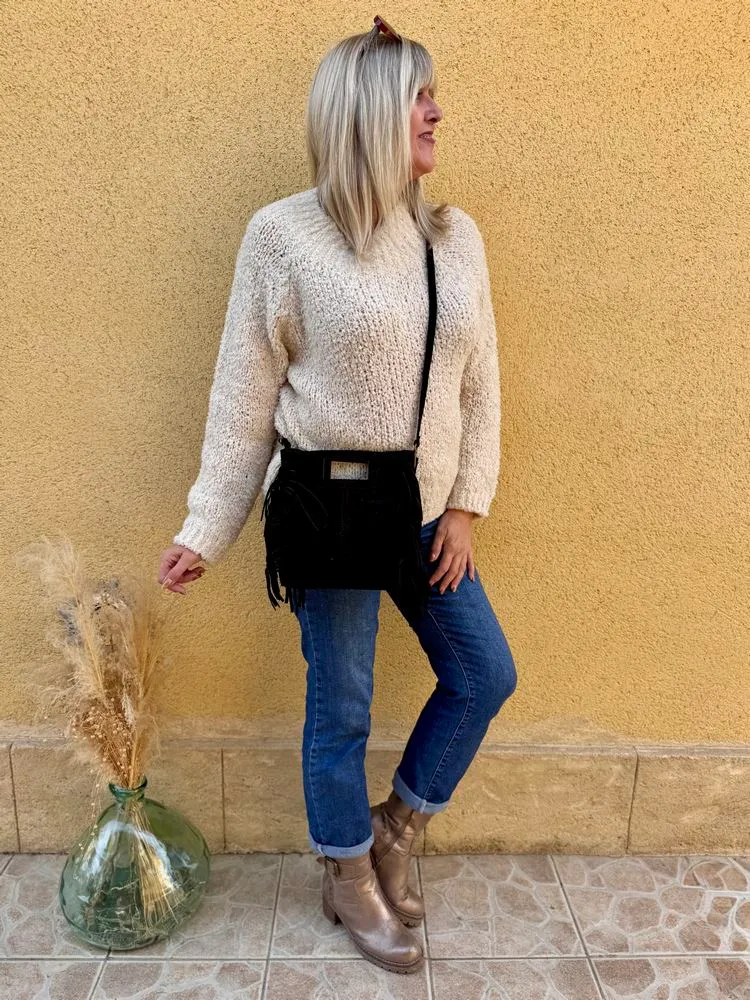 Sac en cuir Luciano noir