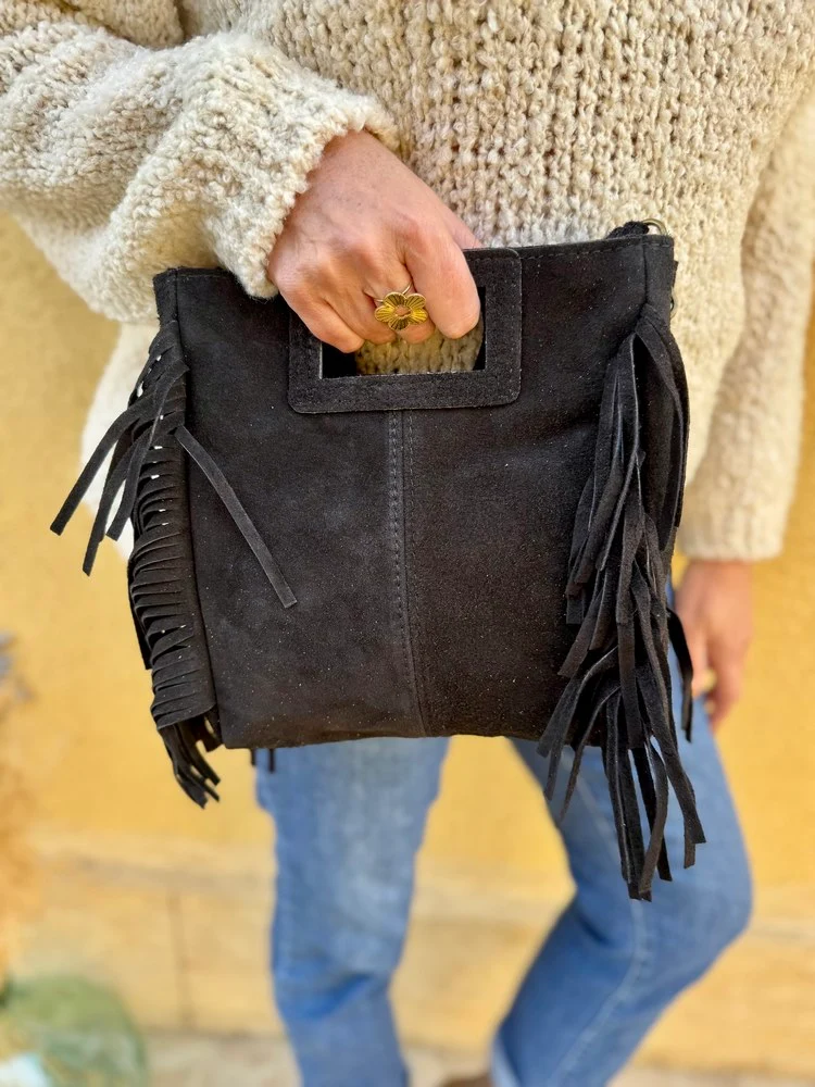 Sac en cuir Luciano noir