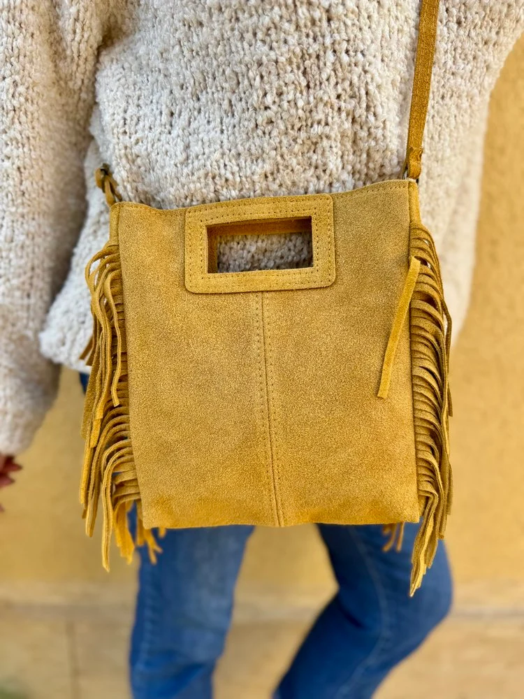 Sac en cuir Luciano moutarde