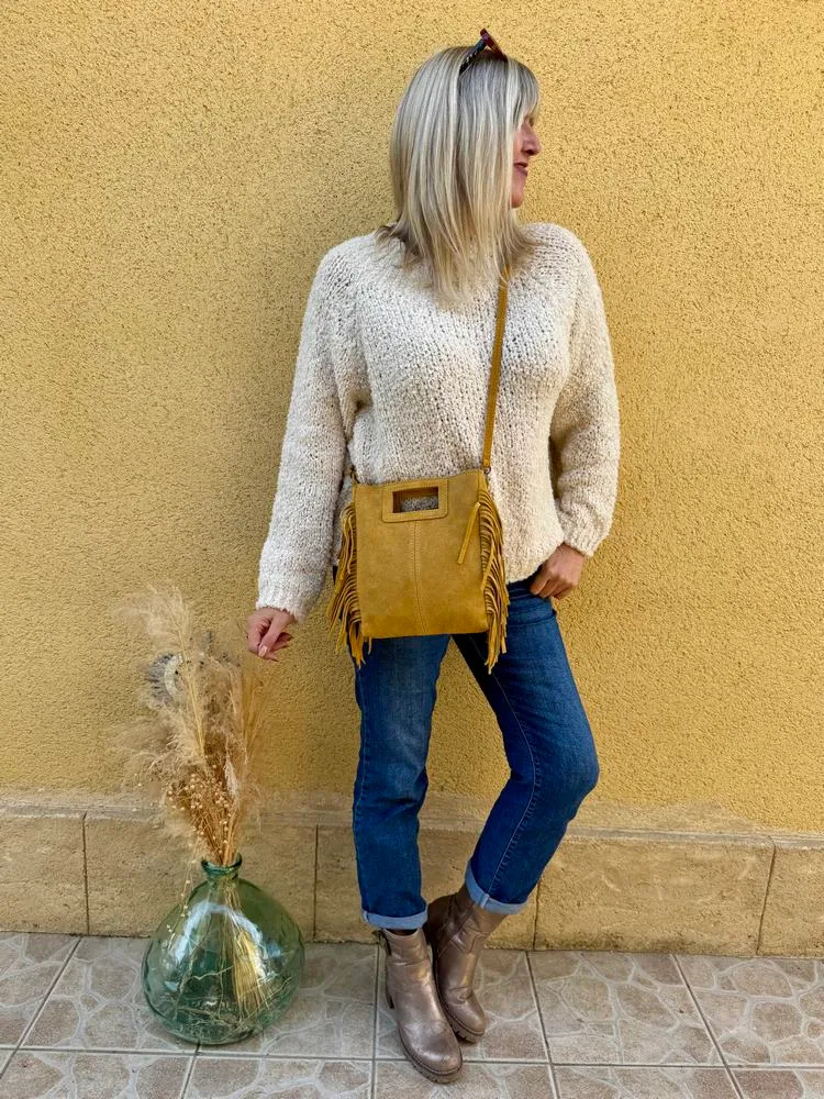 Sac en cuir Luciano moutarde