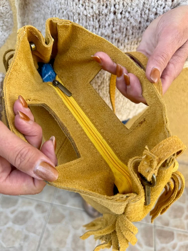 Sac en cuir Luciano moutarde