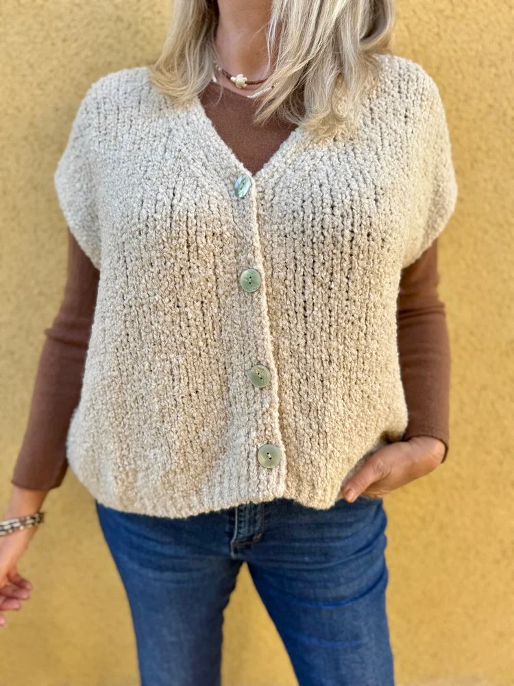 Gilet loose Armando crème