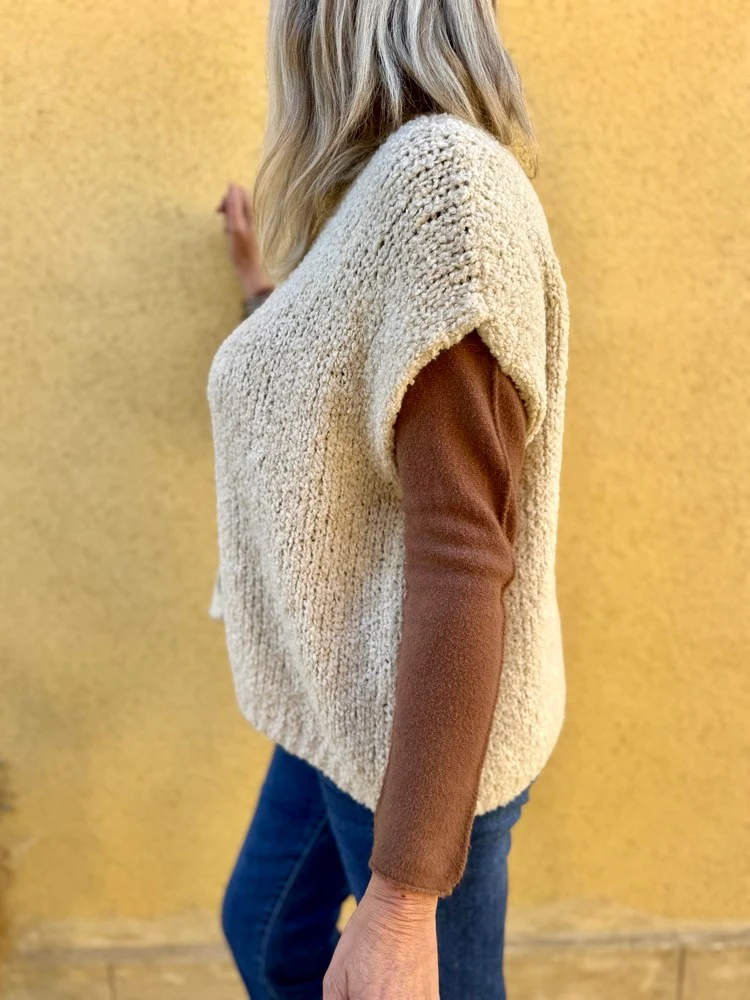 Gilet loose Armando crème