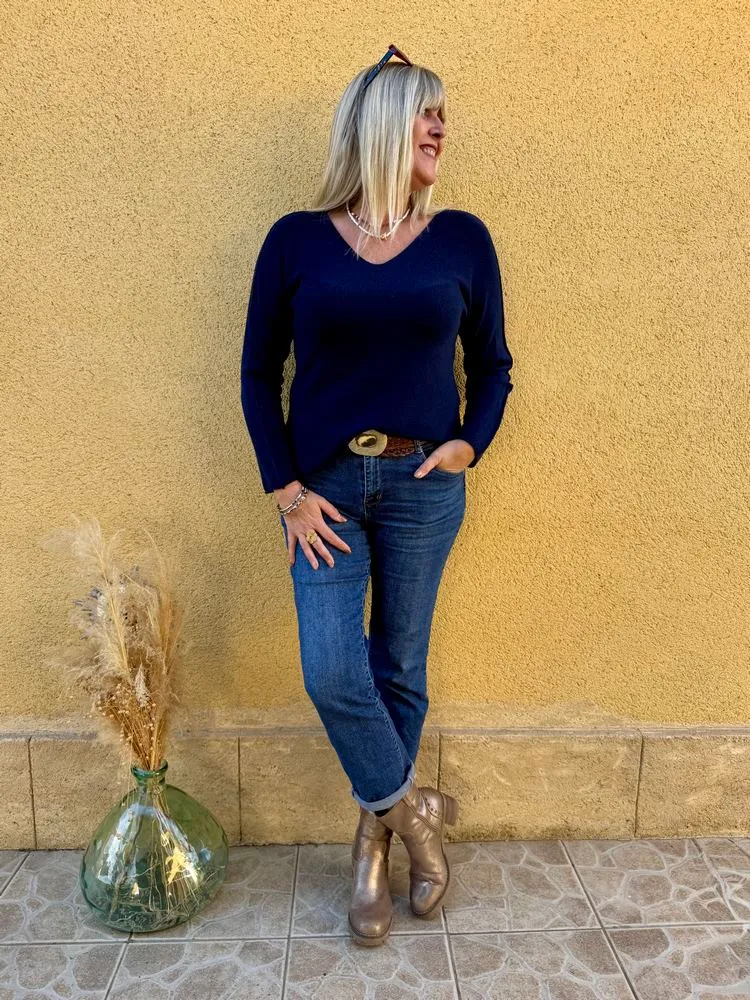 Pull Marino bleu marine