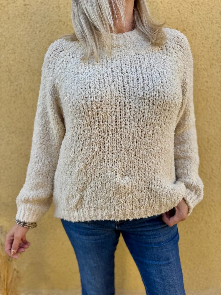Pull bouclettes Milo beige