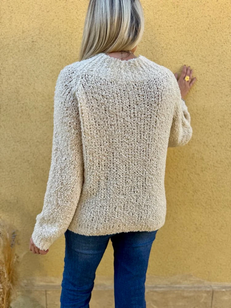 Pull bouclettes Milo beige