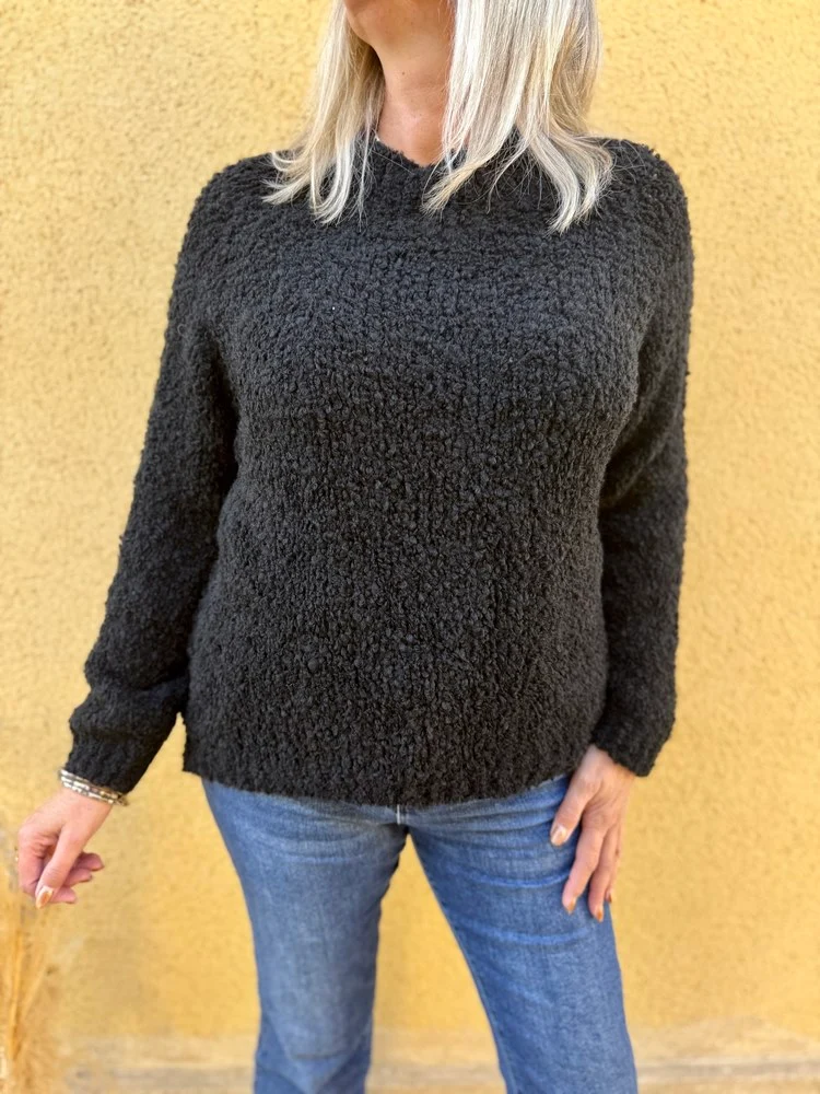 Pull bouclettes Milo noir