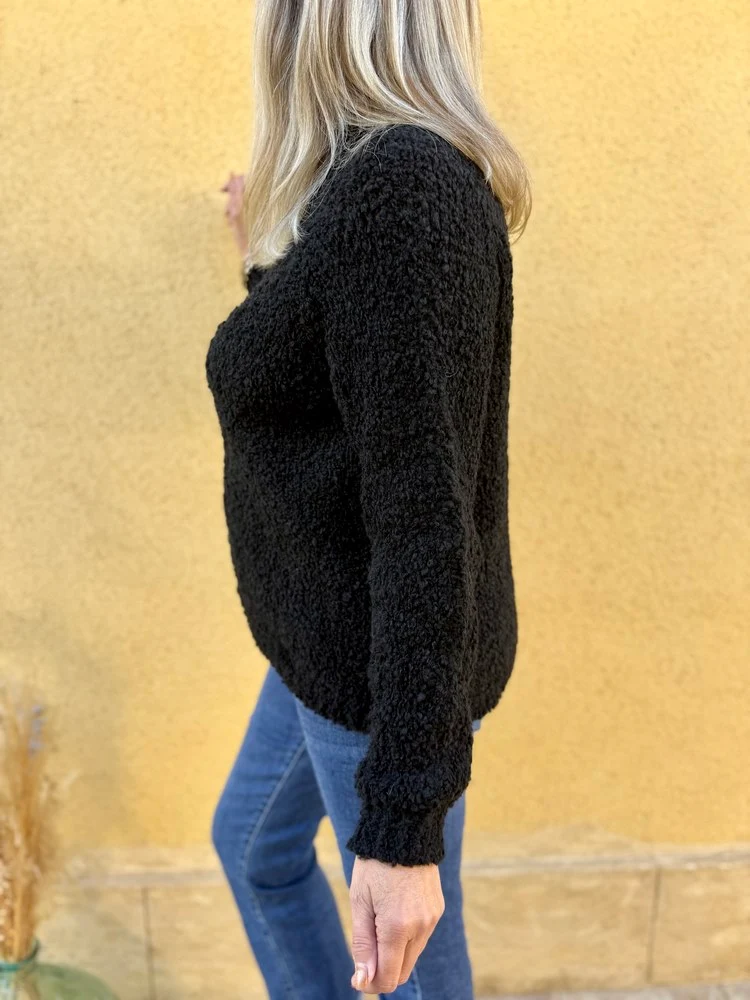 Pull bouclettes Milo noir