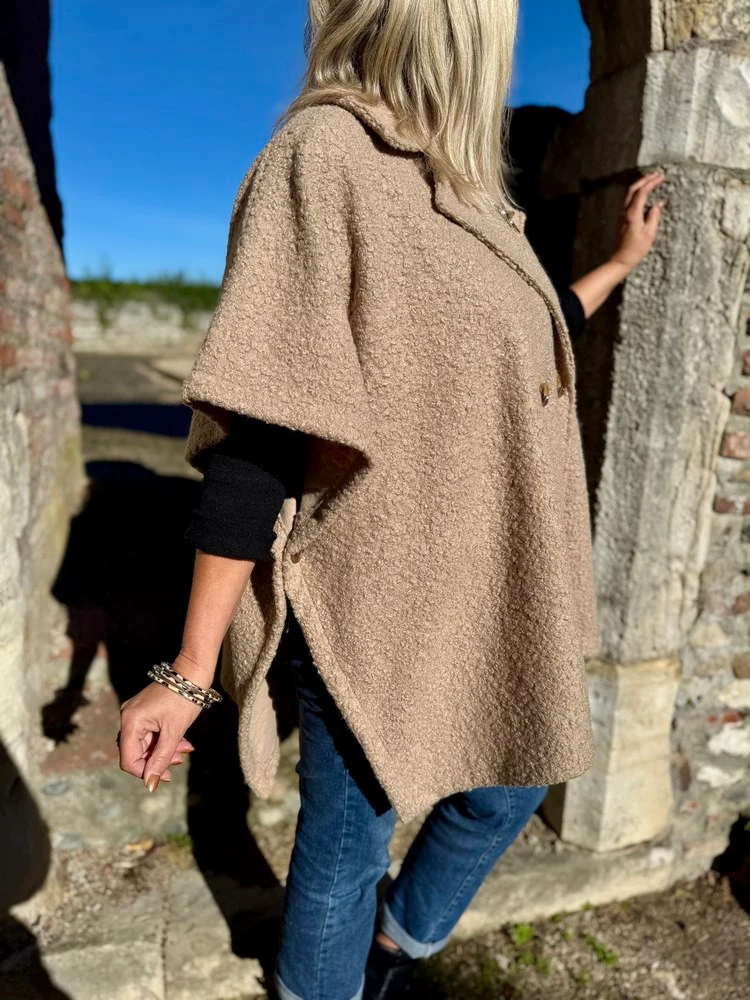 Cape méga loose Carla taupe