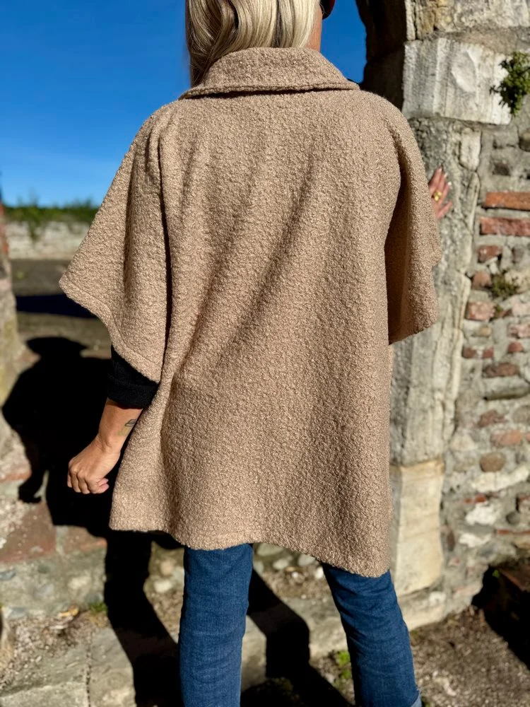 Cape méga loose Carla taupe