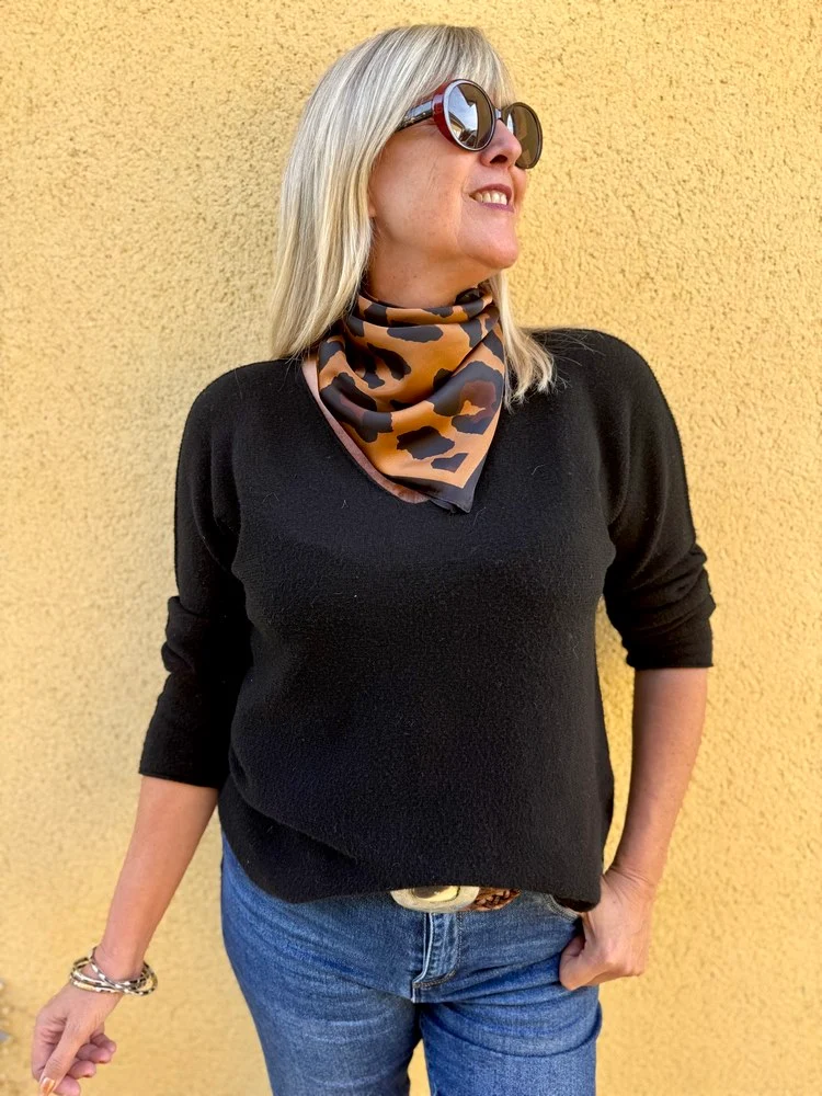 Foulard carré Pablo caramel
