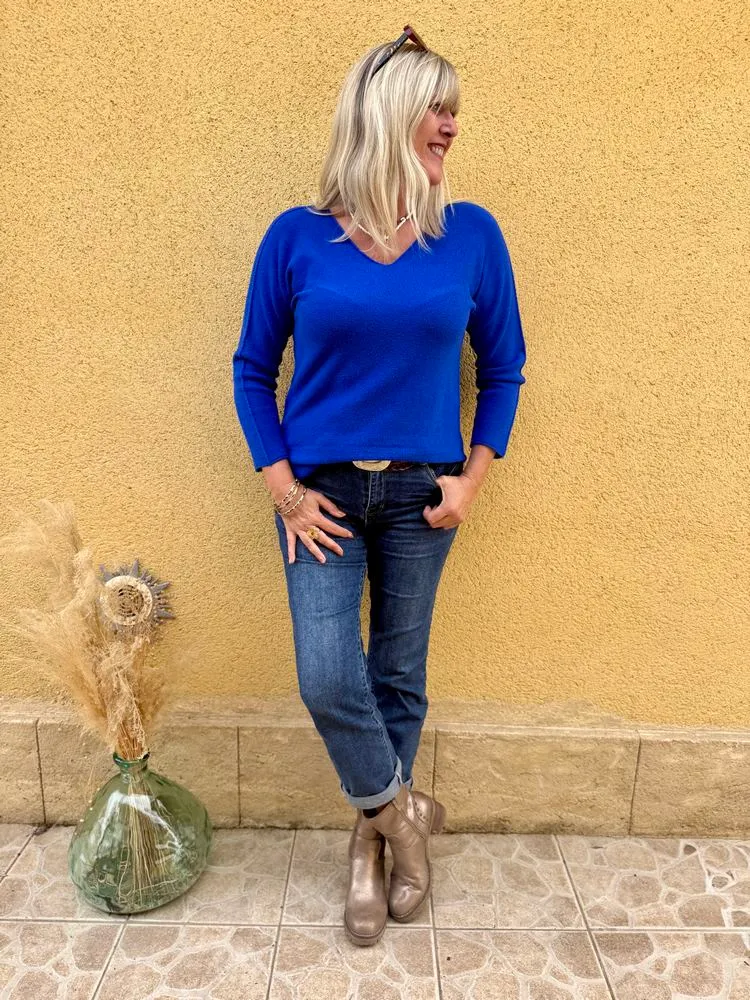 Pull Marino bleu roi