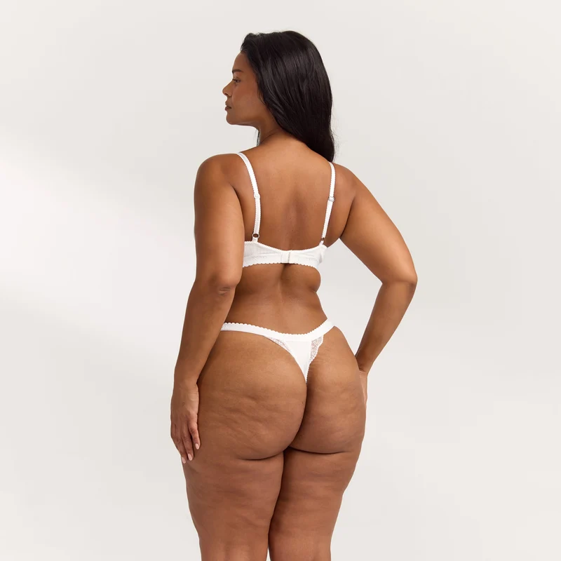 Ribbed Balcony Soutien-Gorge - Blanc
