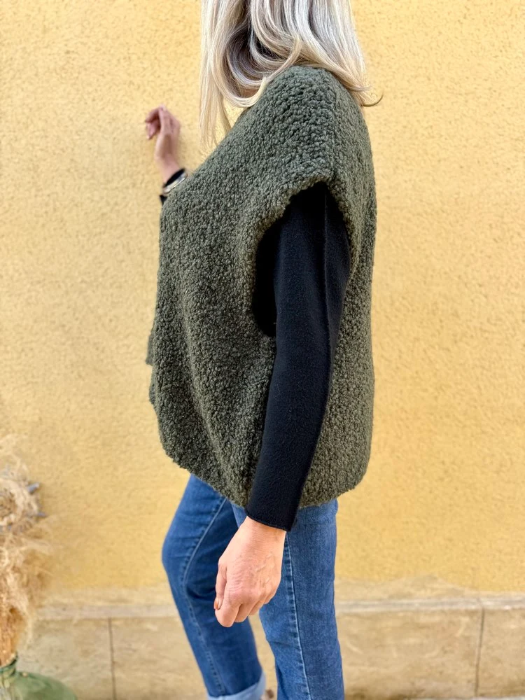 Gilet loose Danielo kaki