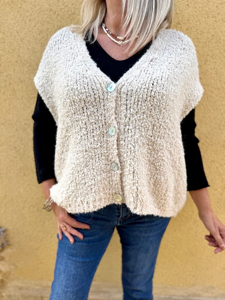 Gilet loose Danielo beige