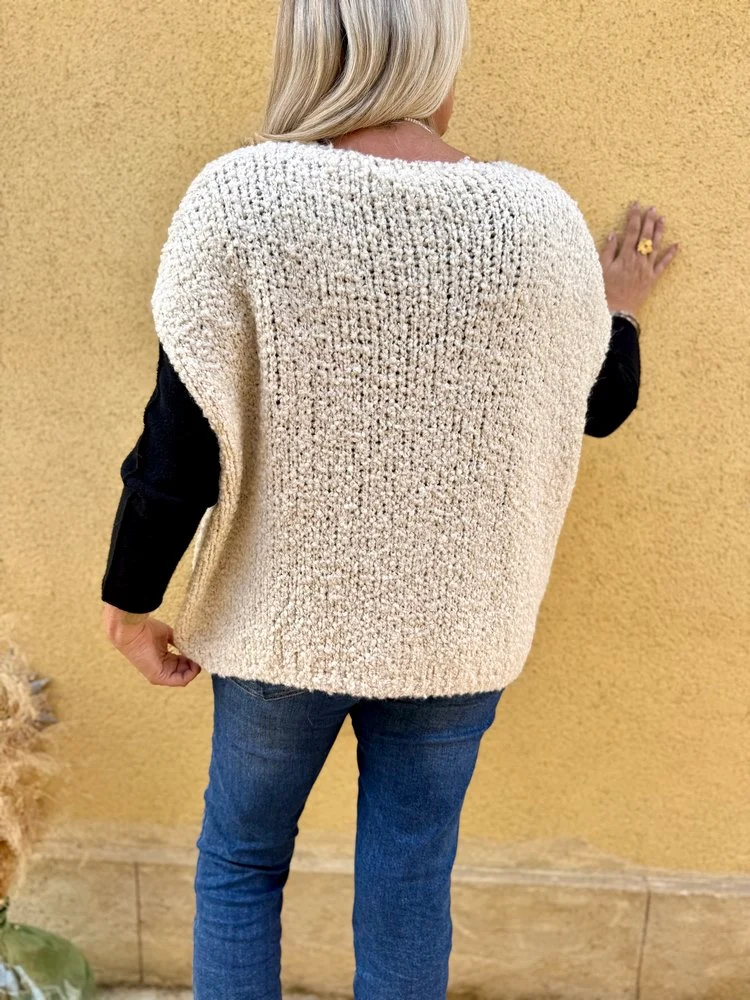 Gilet loose Danielo beige