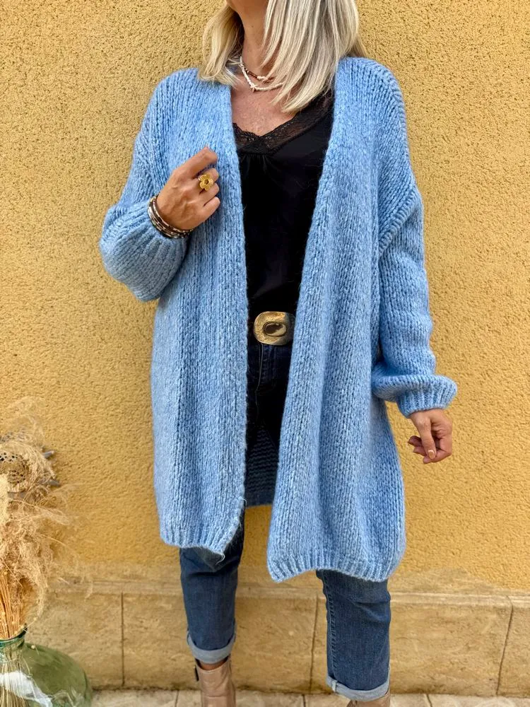 Gilet loose Mario bleu ciel