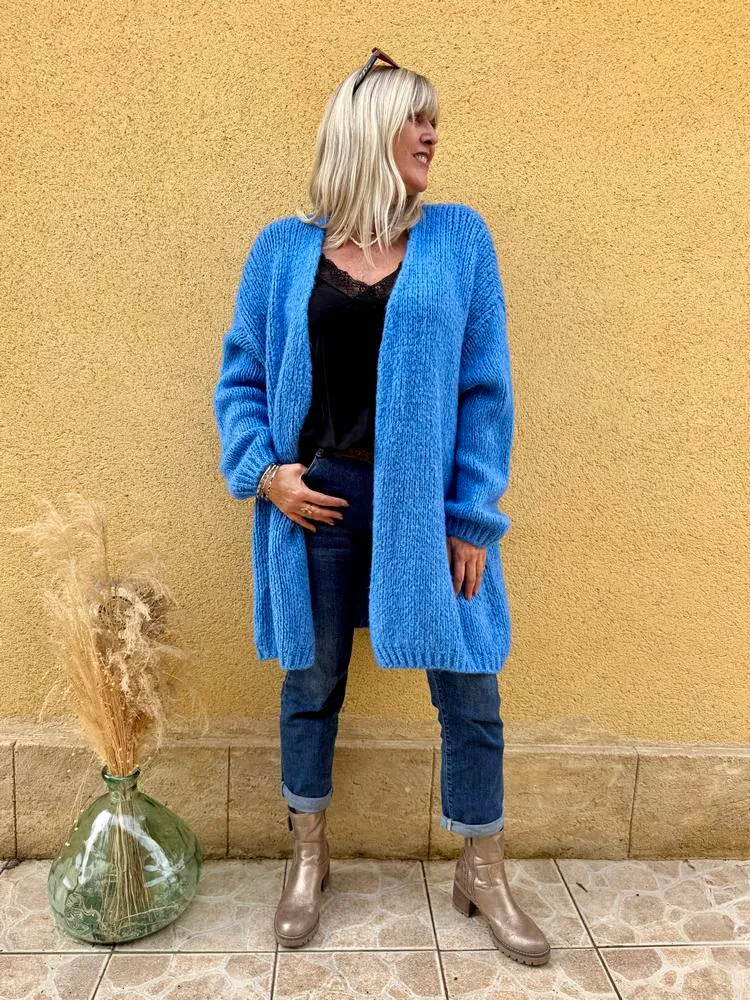 Gilet loose Mario bleu