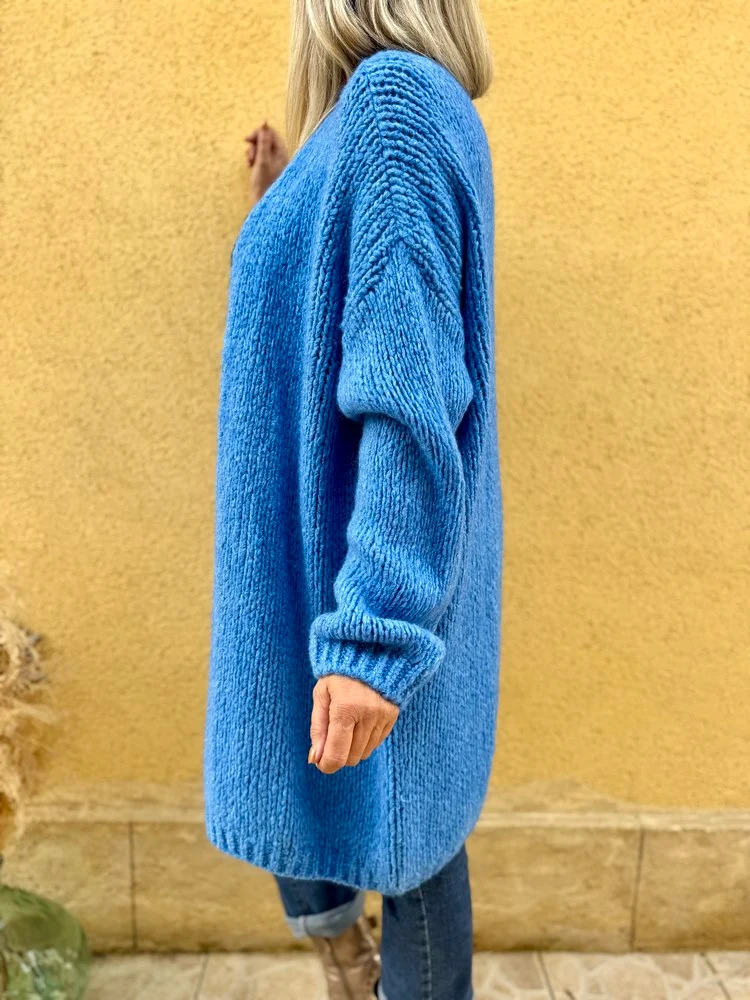 Gilet loose Mario bleu