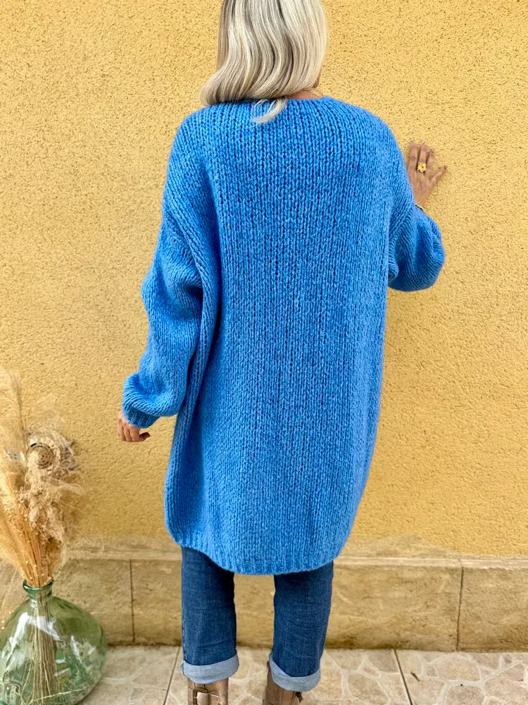 Gilet loose Mario bleu