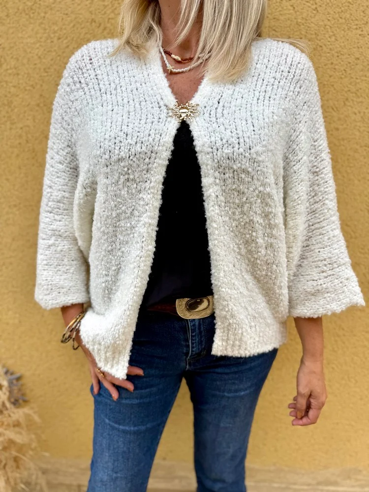 Gilet bouclettes Roméo ivoire