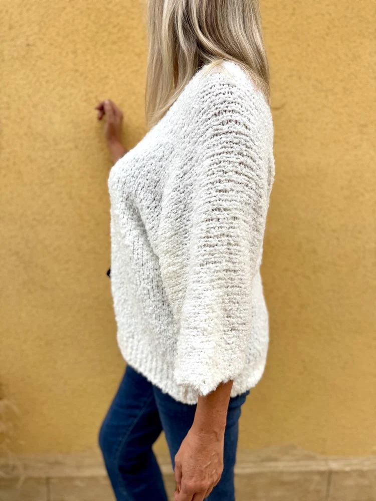 Gilet bouclettes Roméo ivoire