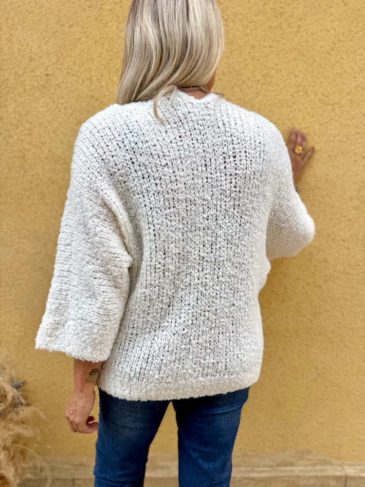 Gilet bouclettes Roméo ivoire