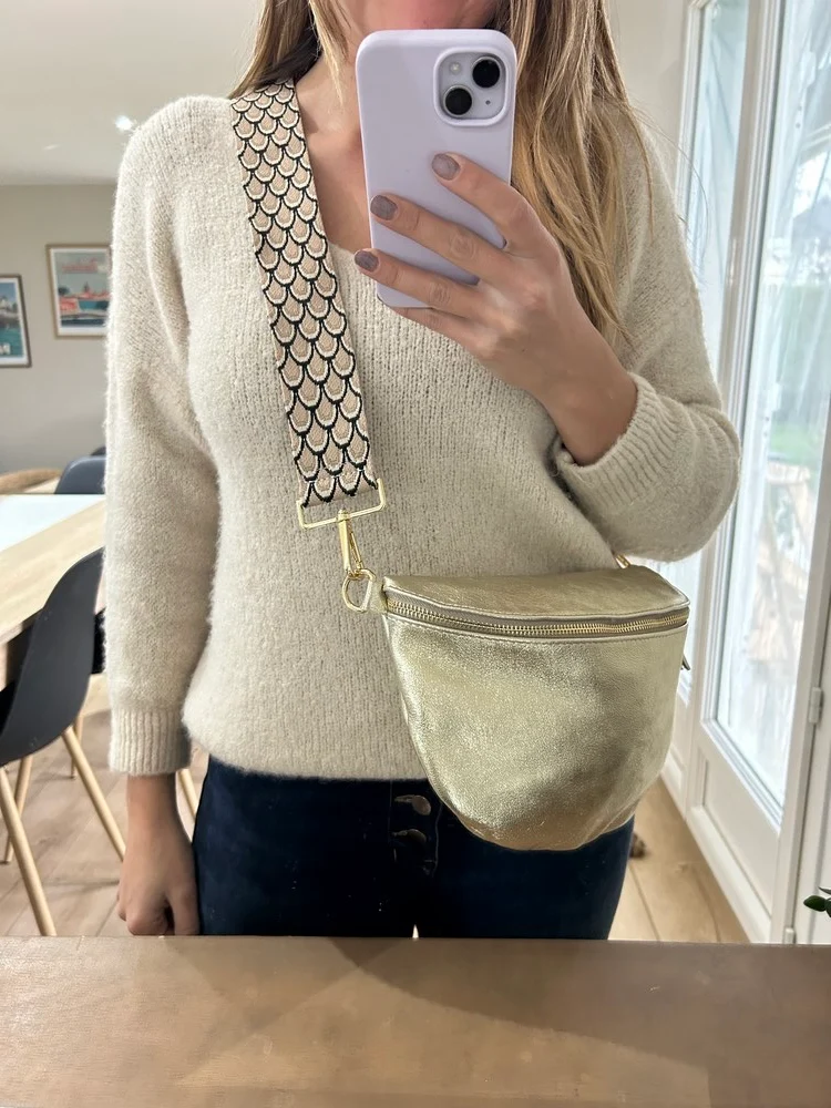 Bandoulière de sac Sofia beige