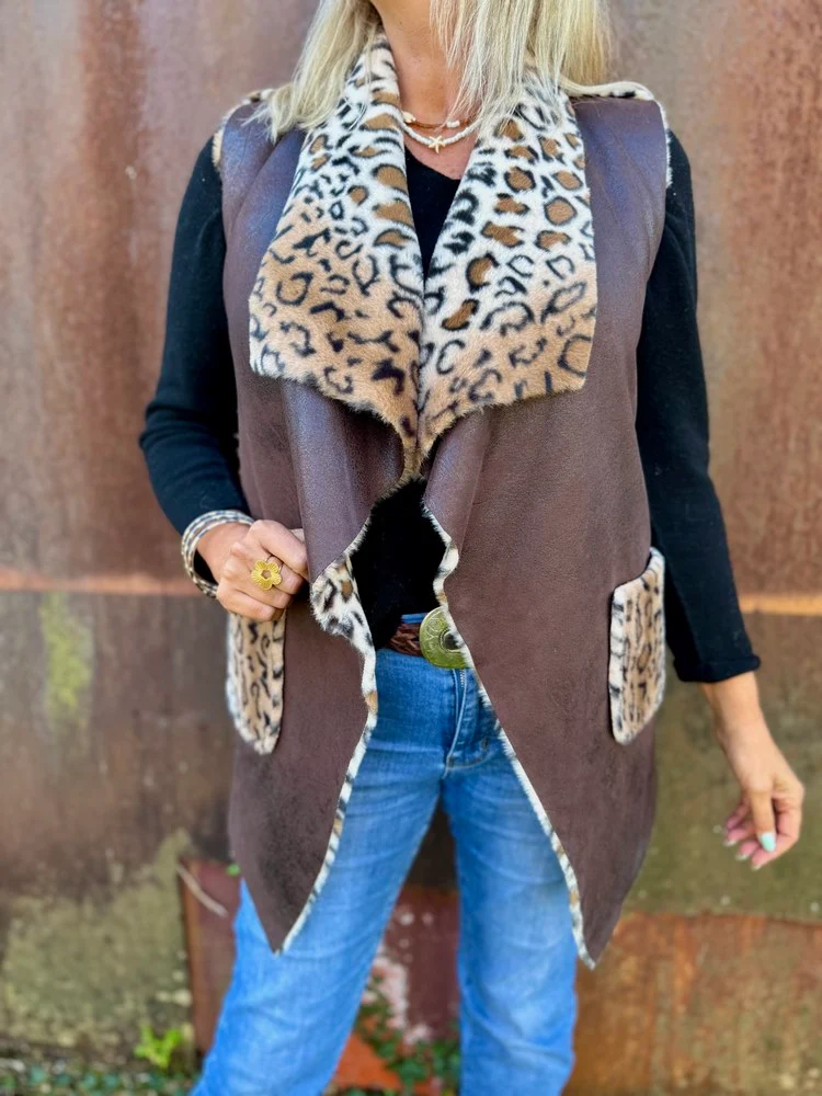 Veste sans manches Ivana chocolat