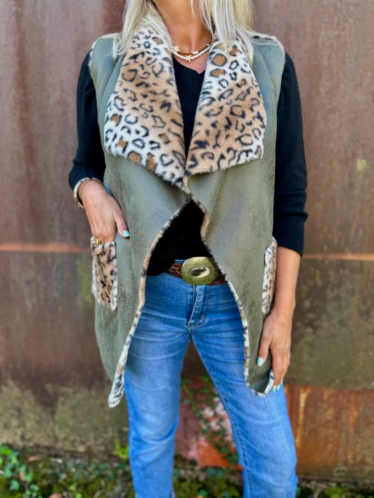 Veste sans manches Ivana kaki