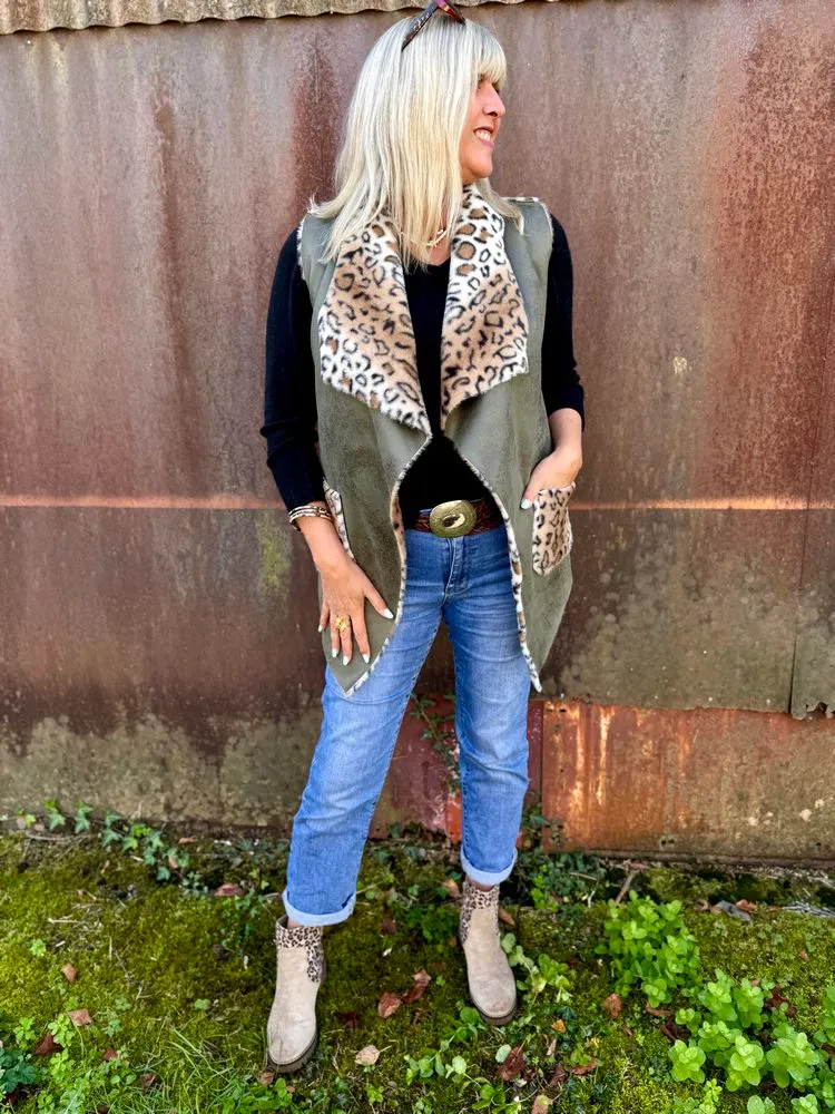 Veste sans manches Ivana kaki