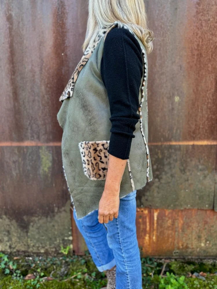 Veste sans manches Ivana kaki