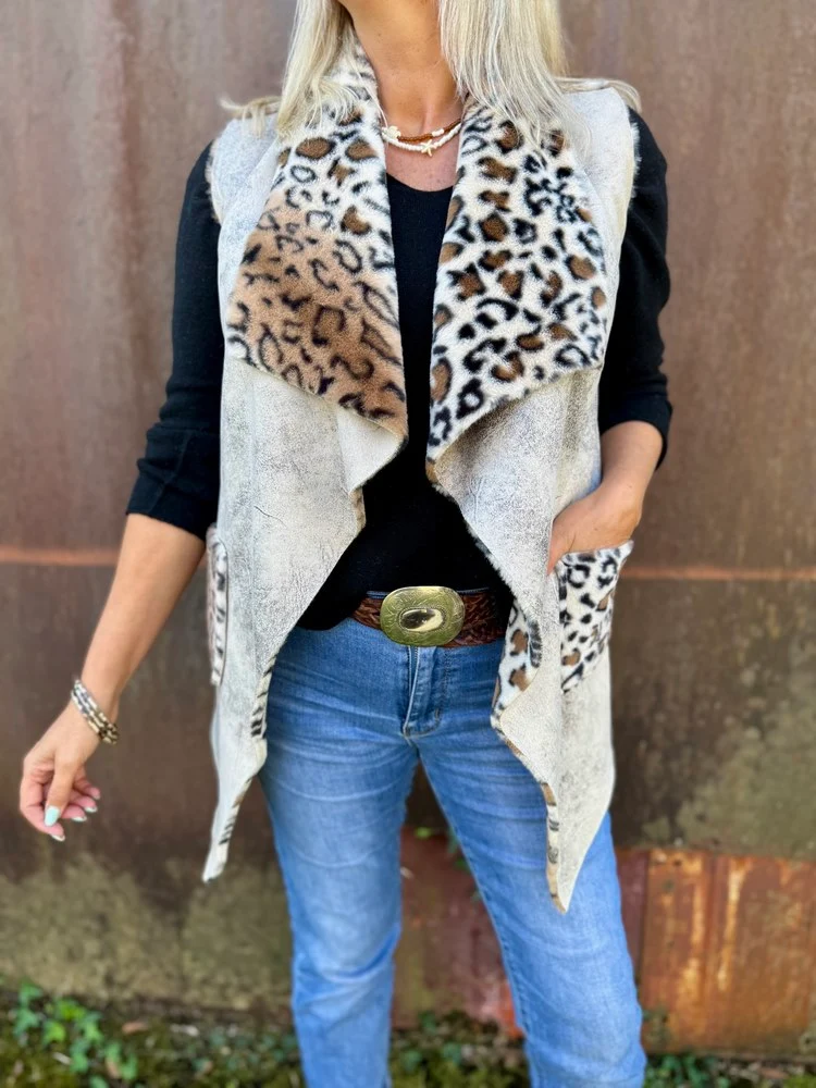 Veste sans manches Ivana beige