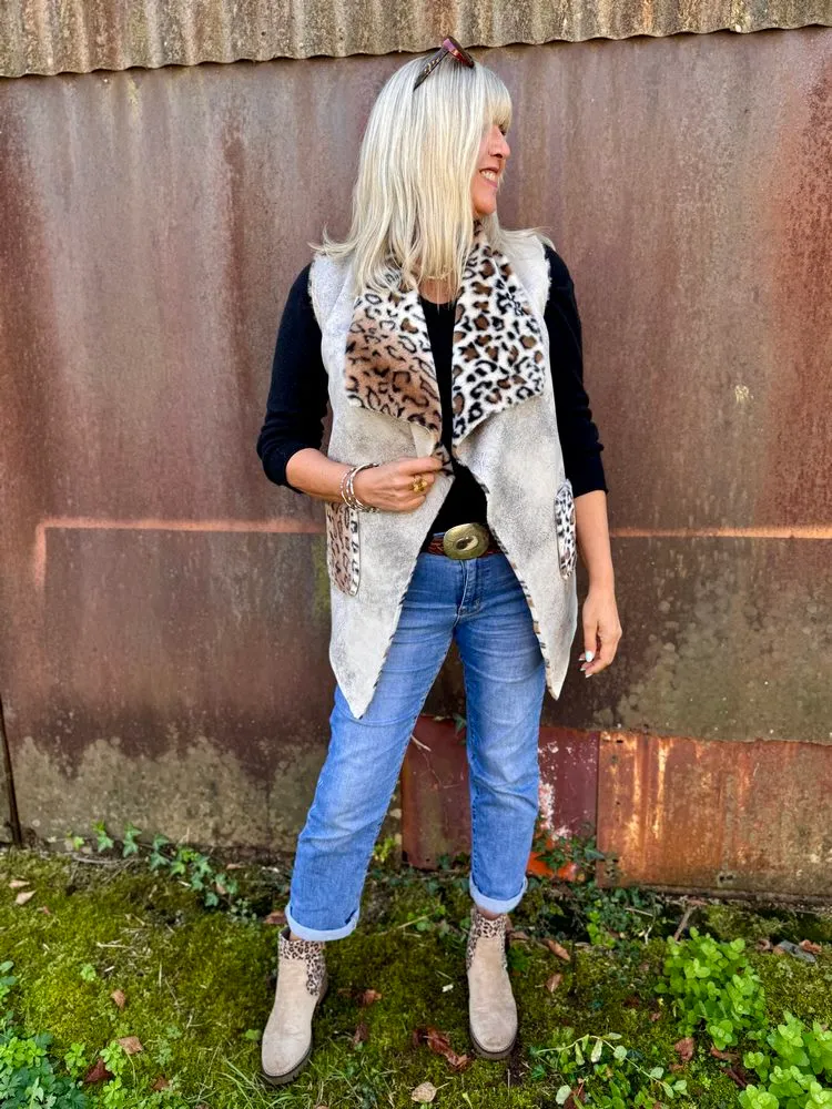 Veste sans manches Ivana beige
