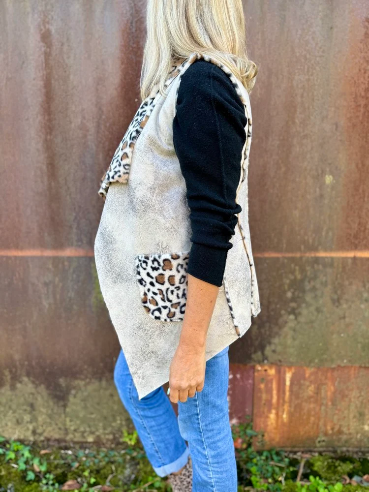 Veste sans manches Ivana beige