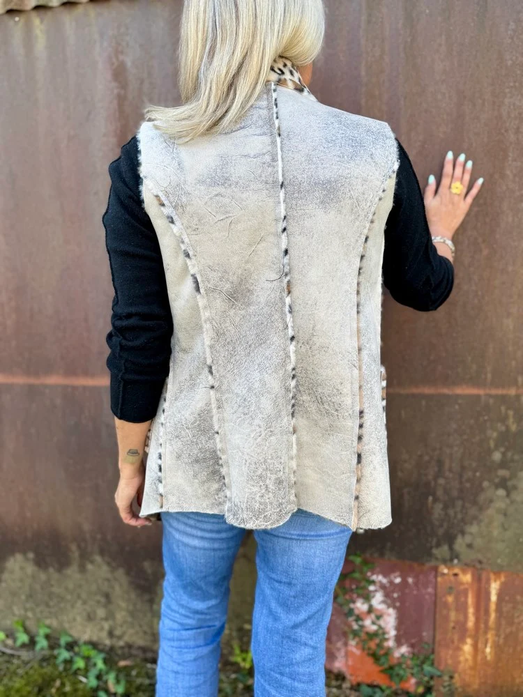 Veste sans manches Ivana beige