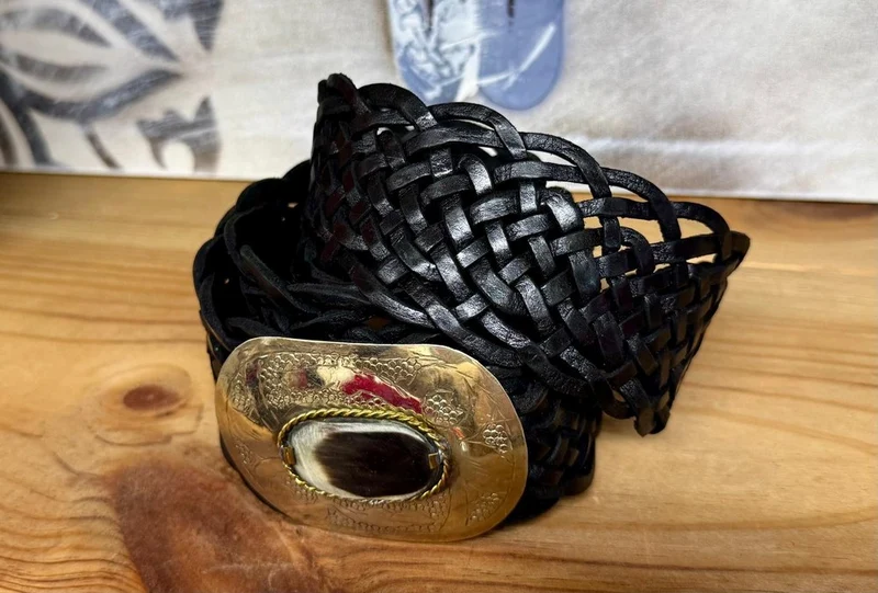 Ceinture en cuir Gina noir
