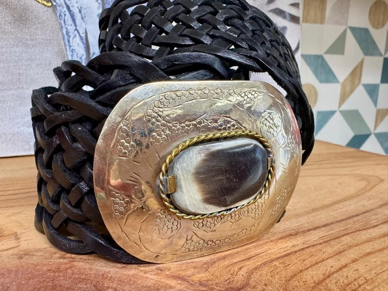 Ceinture en cuir Gina noir