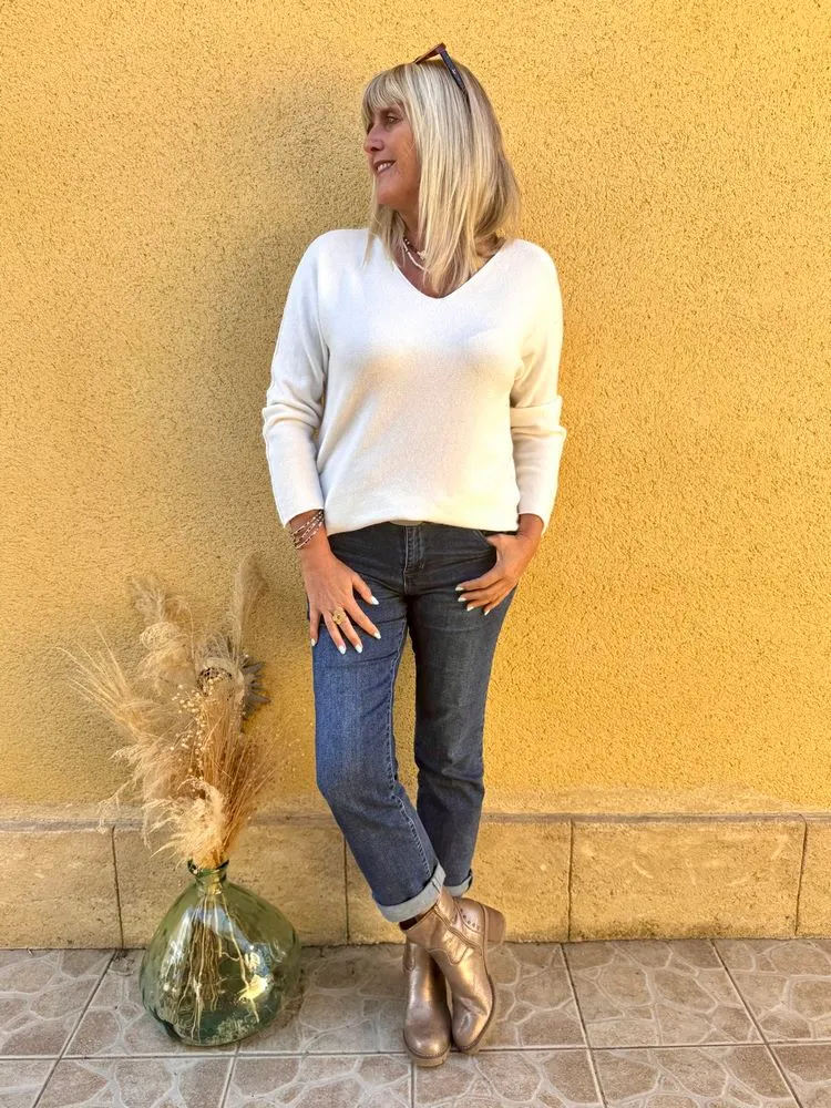 Pull Marino blanc/ivoire