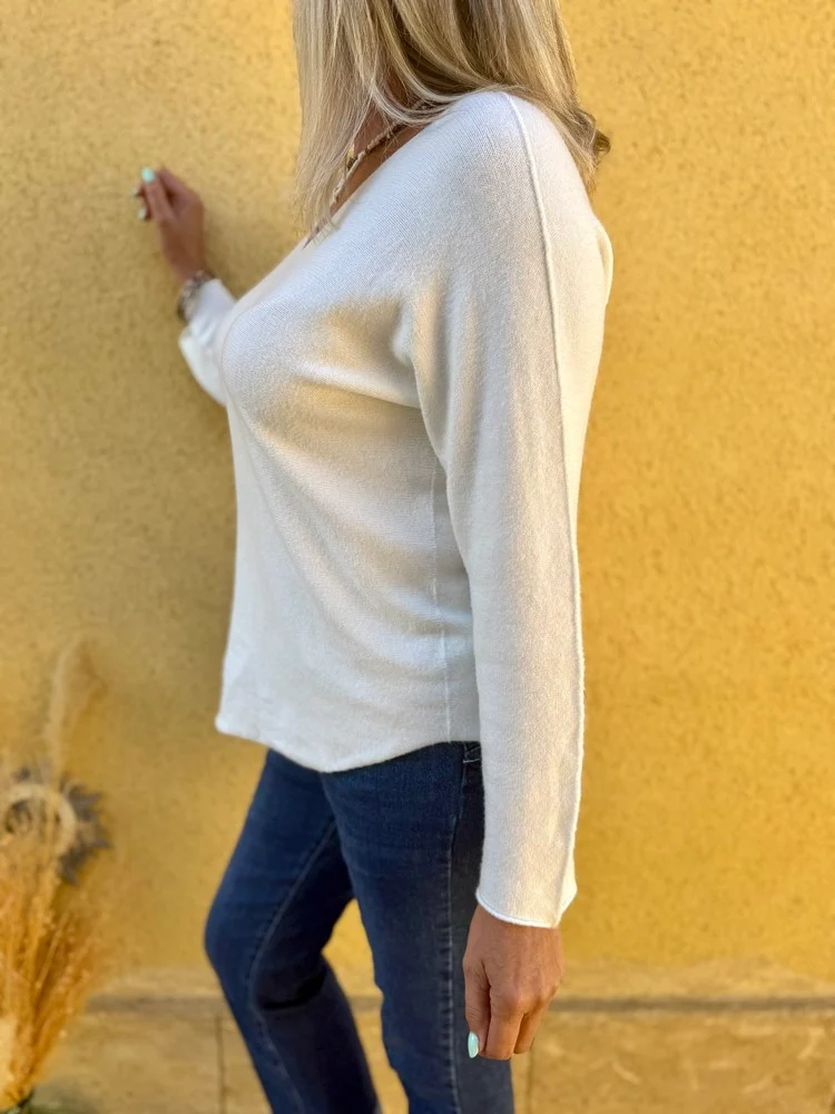 Pull Marino blanc/ivoire