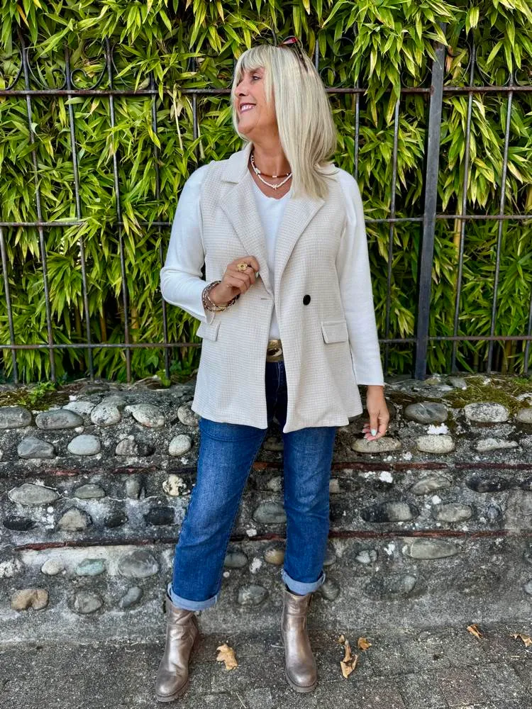 Veste sans manches Carolina beige