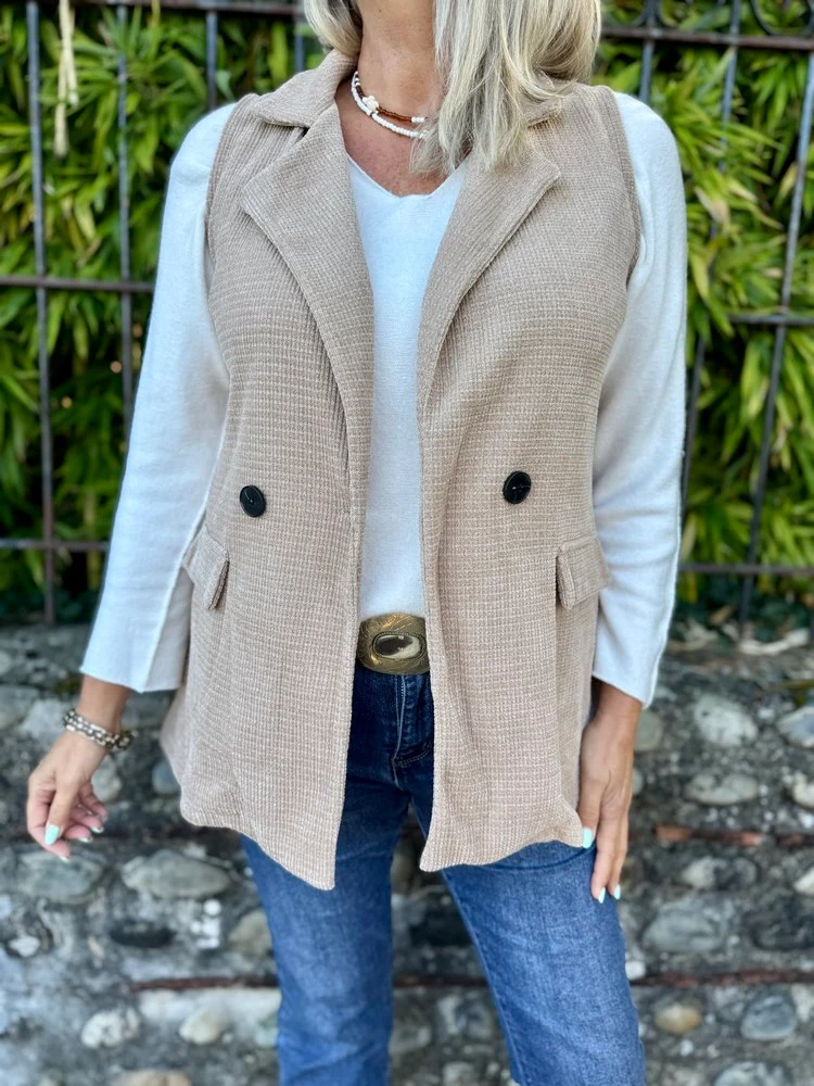Veste sans manches Carolina camel