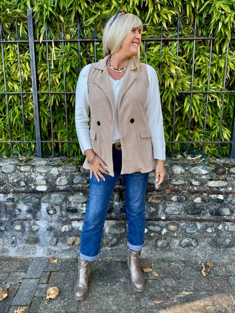 Veste sans manches Carolina camel