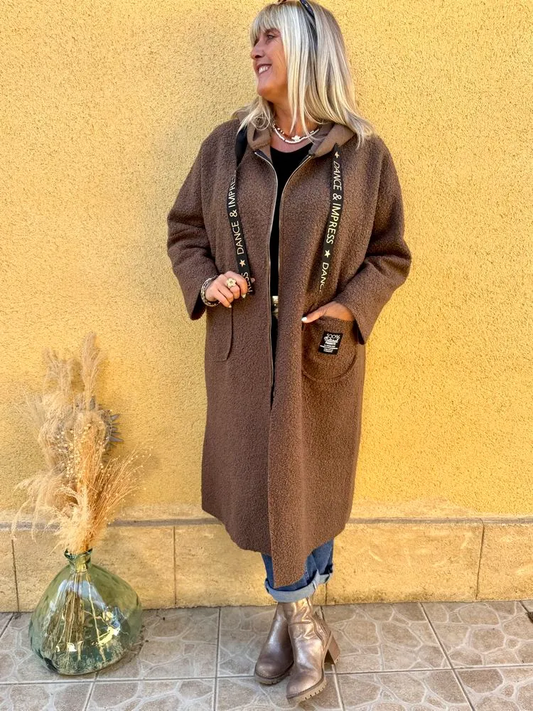 Manteau long Impress chocolat