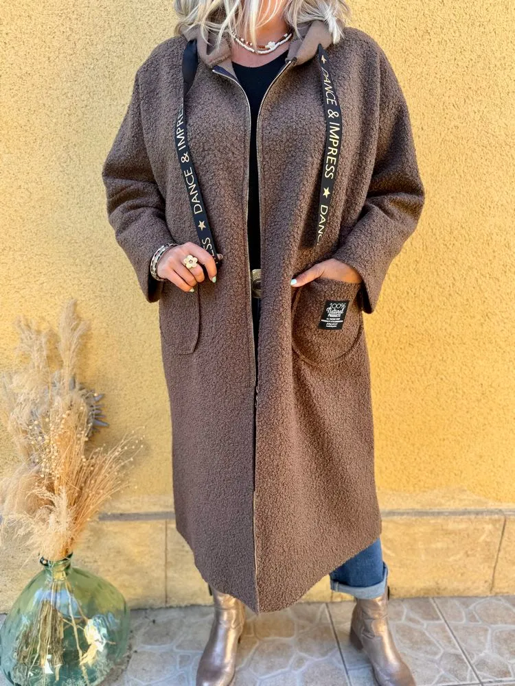 Manteau long Impress chocolat