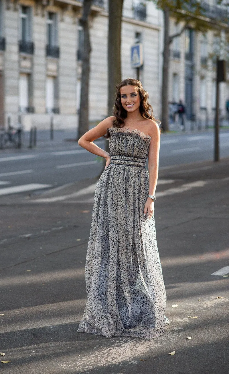 Robe longue du soir bustier Pelly