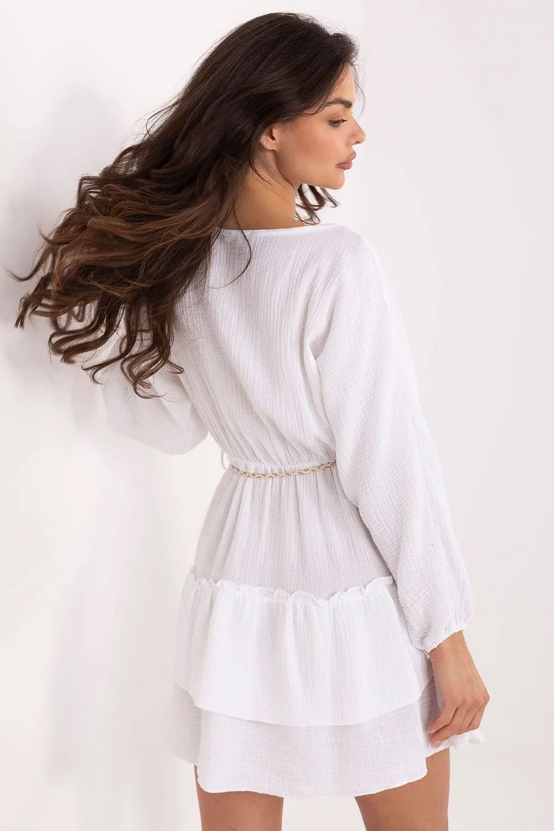 Robe de plage courte bohème manches longues