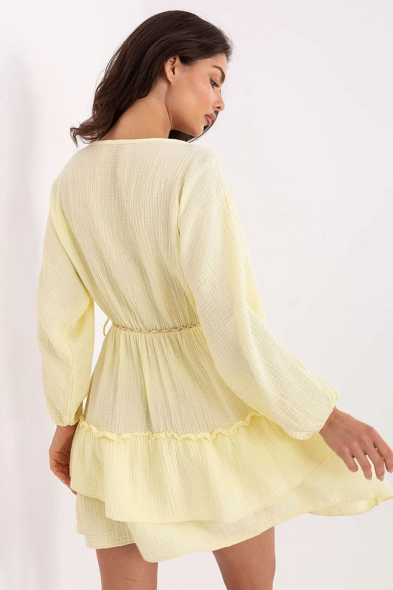 Robe de plage courte bohème manches longues